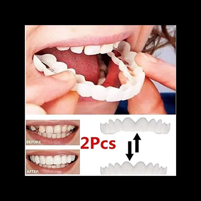 Silicone Snap-On Smile Teeth Decoration Kit  Safe & Eco-Friendly Imitation Braces for a Confident Smile