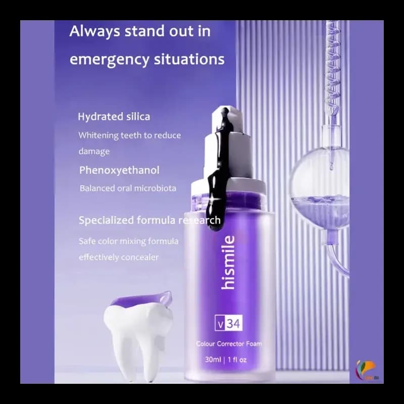 Hismile V34 Teeth Whitening Toothpaste  Teeth Stains Remover Oral Care Paste  Brightening Smile Dental Care Product