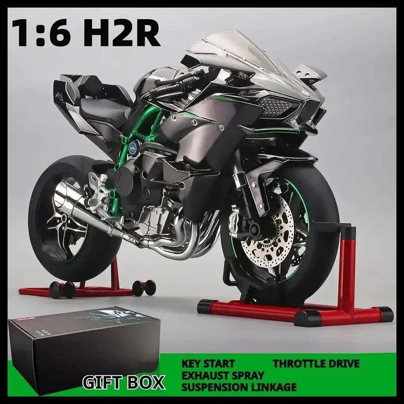 1:6 Diecast Kawasaki Ninja H2R Bootable Spray Bike