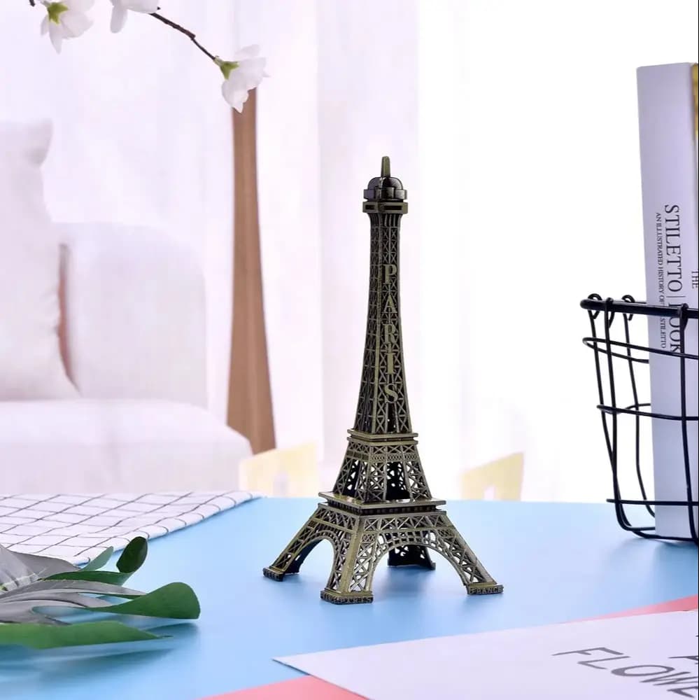 Eiffel Tower Showpiece Metal Eiffel Tower Eiffel Tower Figurine Metal Paris Eiffel Tower Metal Craft Famous  Landmark Building Metal Statue For Gift & Home