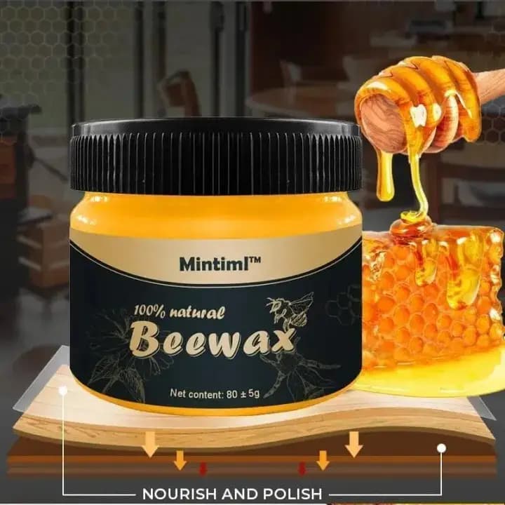 Beewax Furniture Polish Wood Seasoning Beeswax Natural Wood Wax Traditional Polish for Wood & Furniture  Wood Polish and Cleaner for Furniture Care (85g Weight)