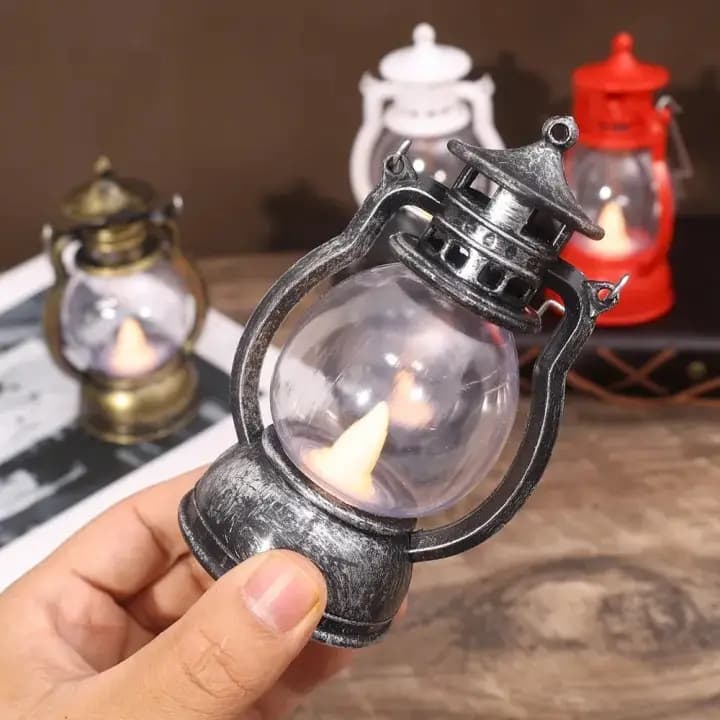 Retro Led Oil Lamp Pot-shaped Candle Light Portable Night Lights Ornament For Bedroom Decoration