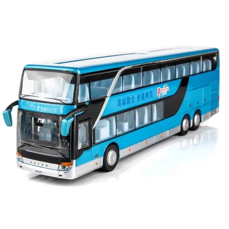 1:30 Scale High simulation Alloy Toys Double Sightseeing Bus Mode