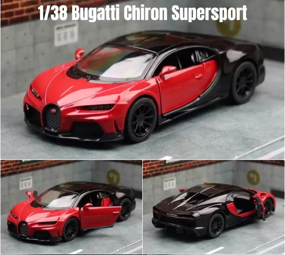 1:38 Scale Kinsmart Bugatti Chiron Super Sports Car