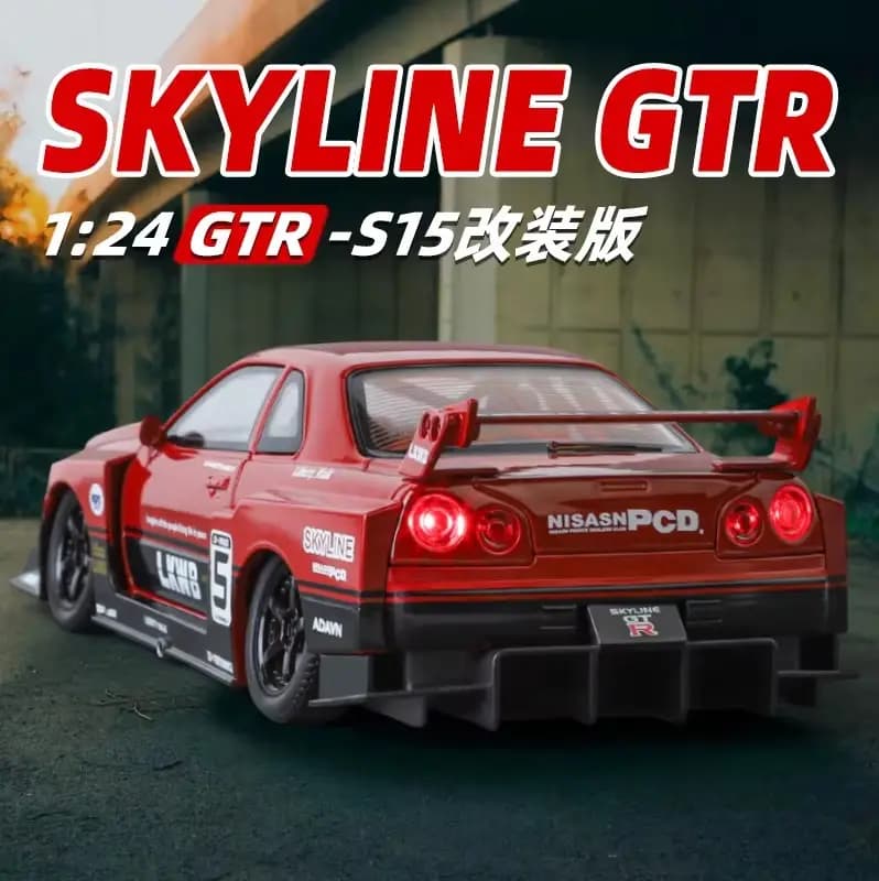 JLF 1:24 GTR R34 Modified Version Four-wheel