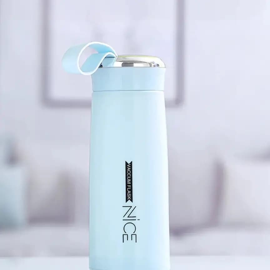 400ml Glass Water Bottles NICE | Double Wall Vacuum Insulation Hot & Cold Thermos Flask | Easy to Carry Travel Water Bottles