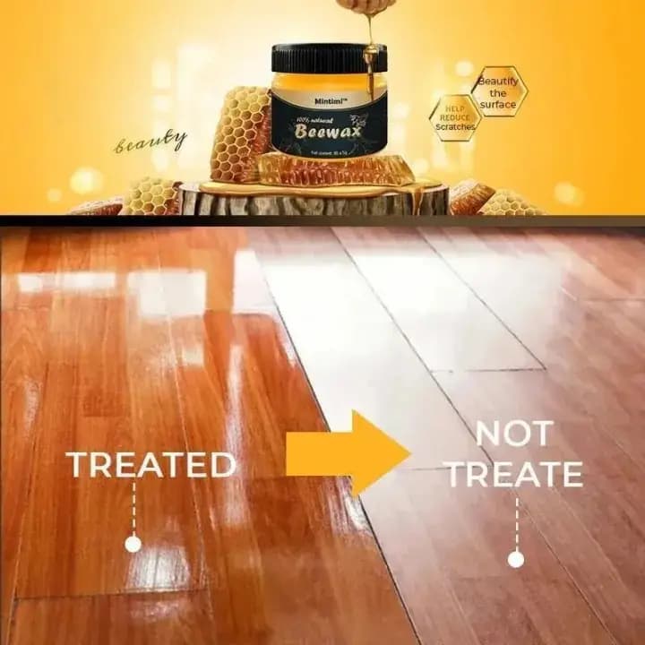 Beewax Furniture Polish Wood Seasoning Beeswax Natural Wood Wax Traditional Polish for Wood & Furniture  Wood Polish and Cleaner for Furniture Care (85g Weight)