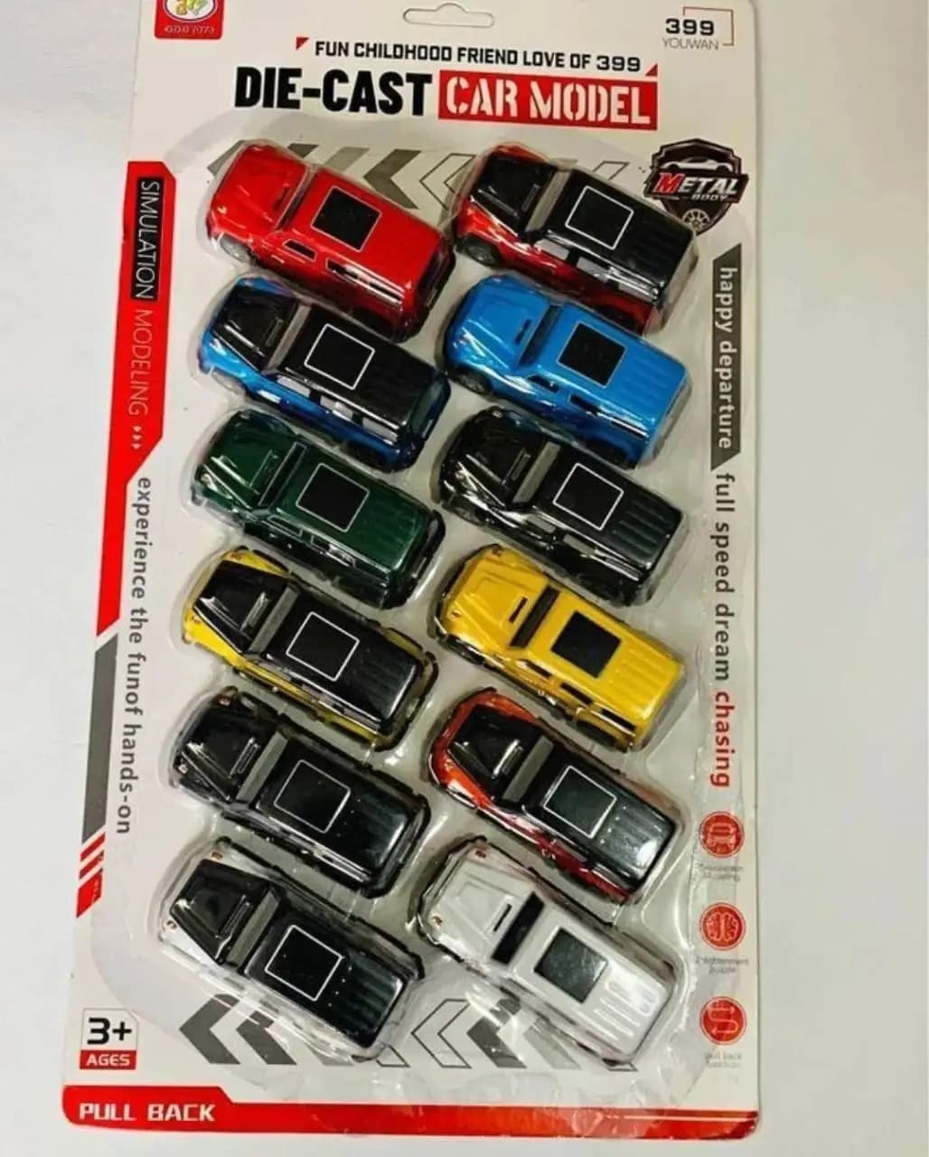 Pack of 12 Cars Jeep diecast Model