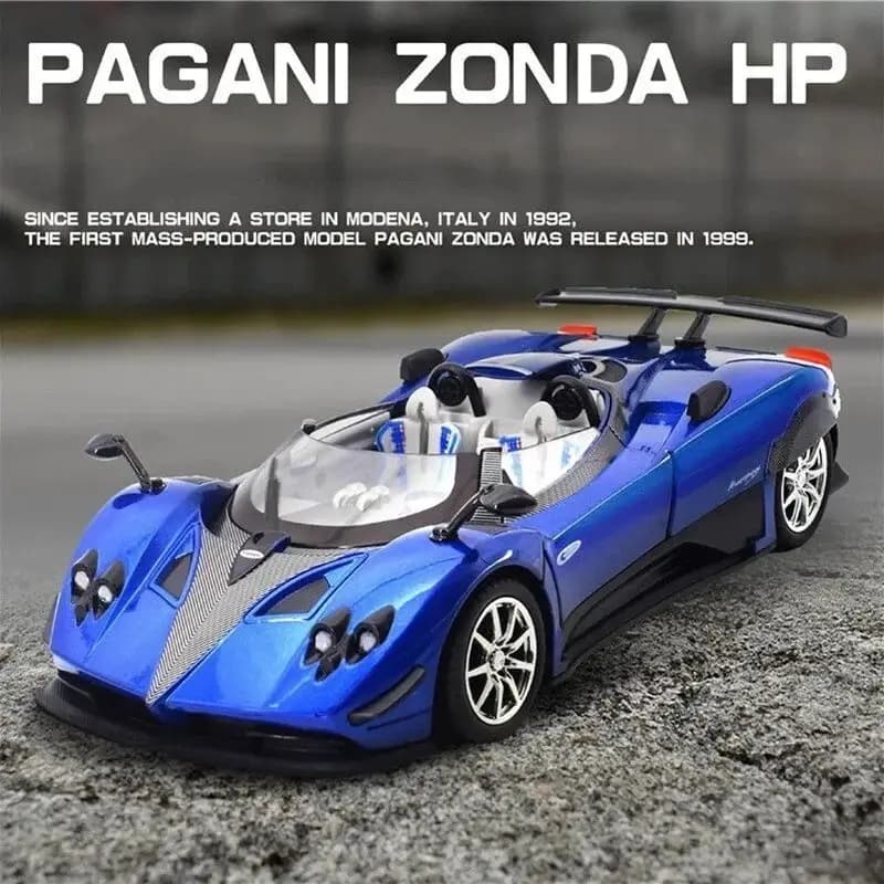 1:24 Pagani Zonda HP Barchetta Model Diecast Alloy Sports Car Sound Light