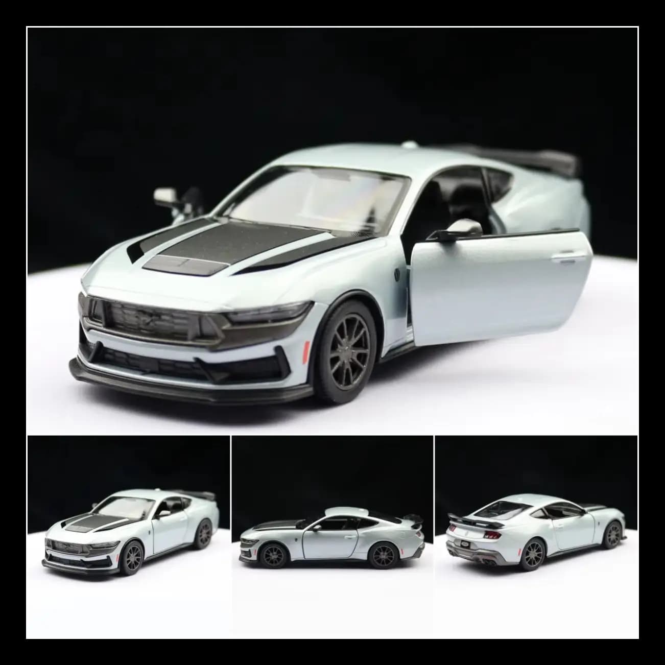 KINSMART 1/38 2024 Ford Mustang Dark Horse Diecast Car Model