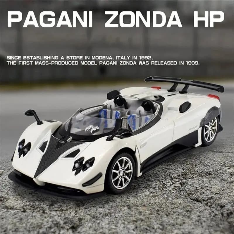1:24 Pagani Zonda HP Barchetta Model Diecast Alloy Sports Car Sound Light