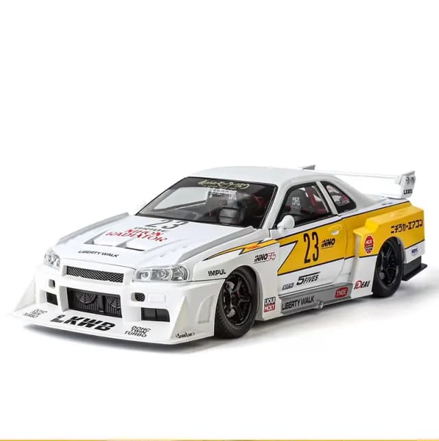JLF 1:24 GTR R34 Modified Version Four-wheel